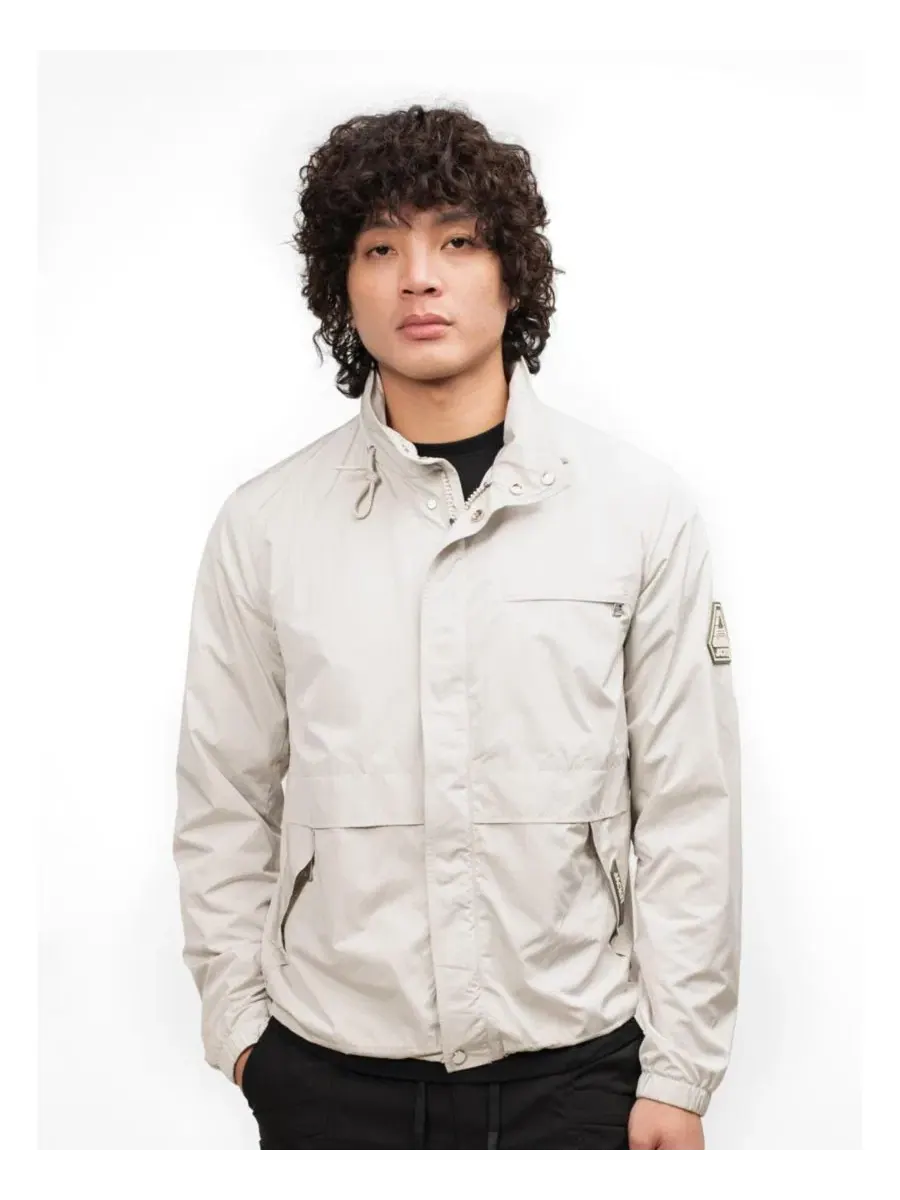 Ветровка легкая мужская с капюшоном, с принтом, Atlas Lightweight Windbreaker JACK1T — изображение 1 из 7, серый