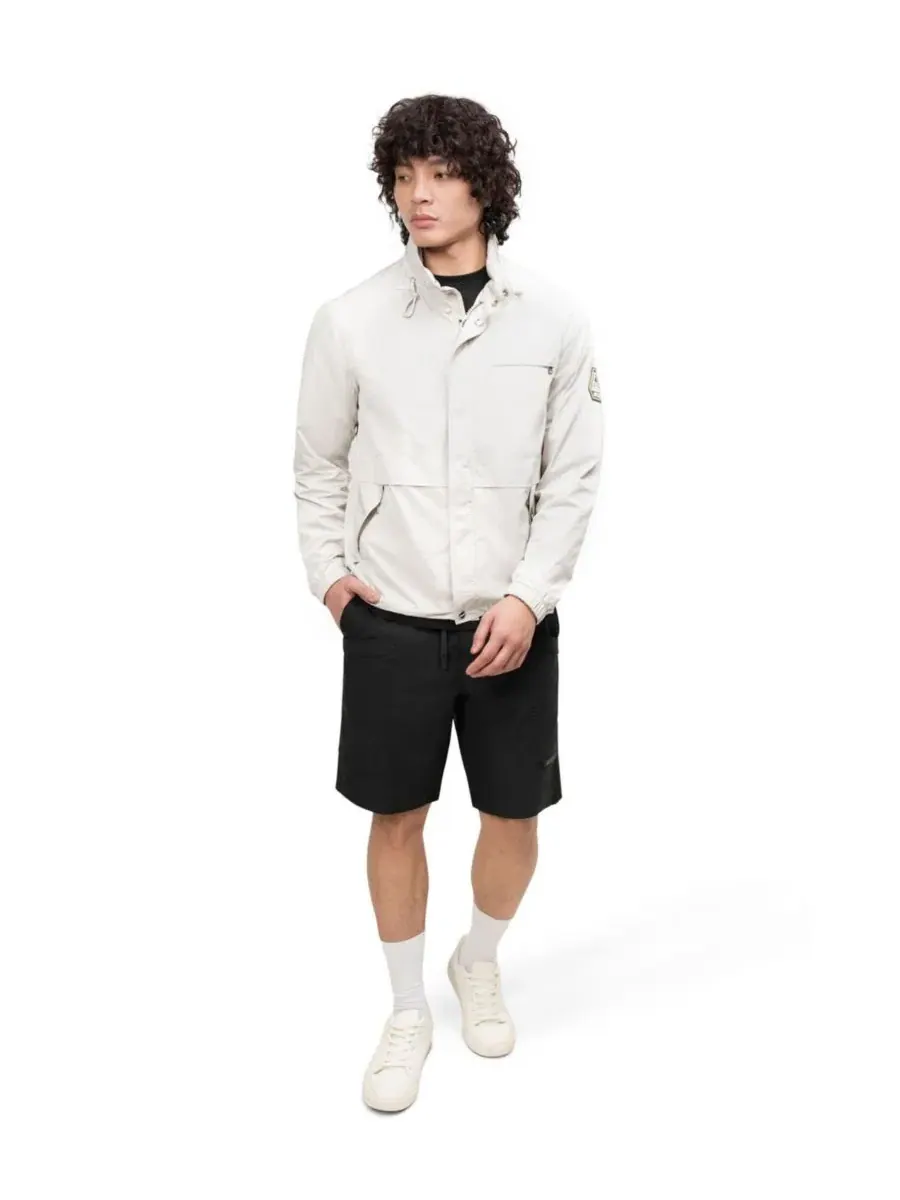 Ветровка легкая мужская с капюшоном, с принтом, Atlas Lightweight Windbreaker JACK1T — изображение 2 из 7, серый