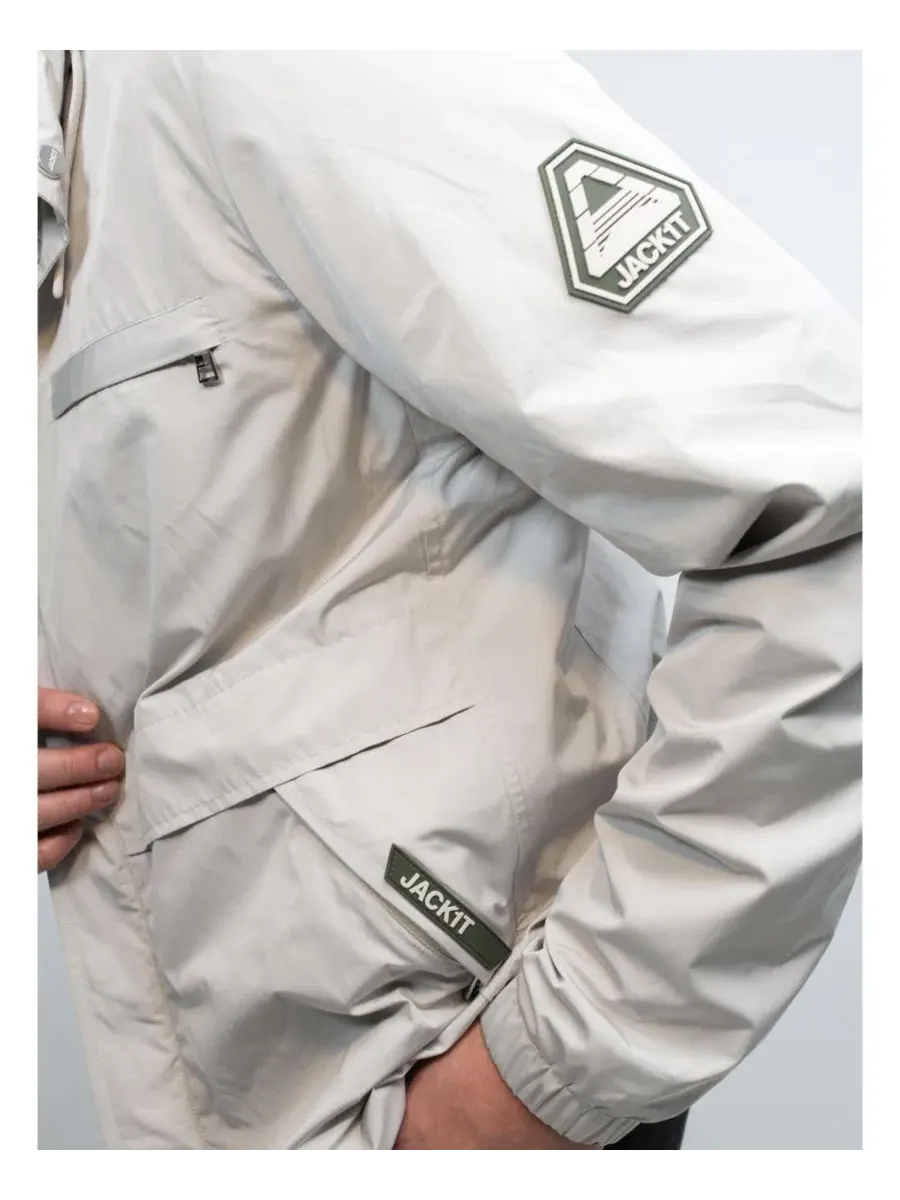 Ветровка легкая мужская с капюшоном, с принтом, Atlas Lightweight Windbreaker JACK1T — изображение 5 из 7, серый