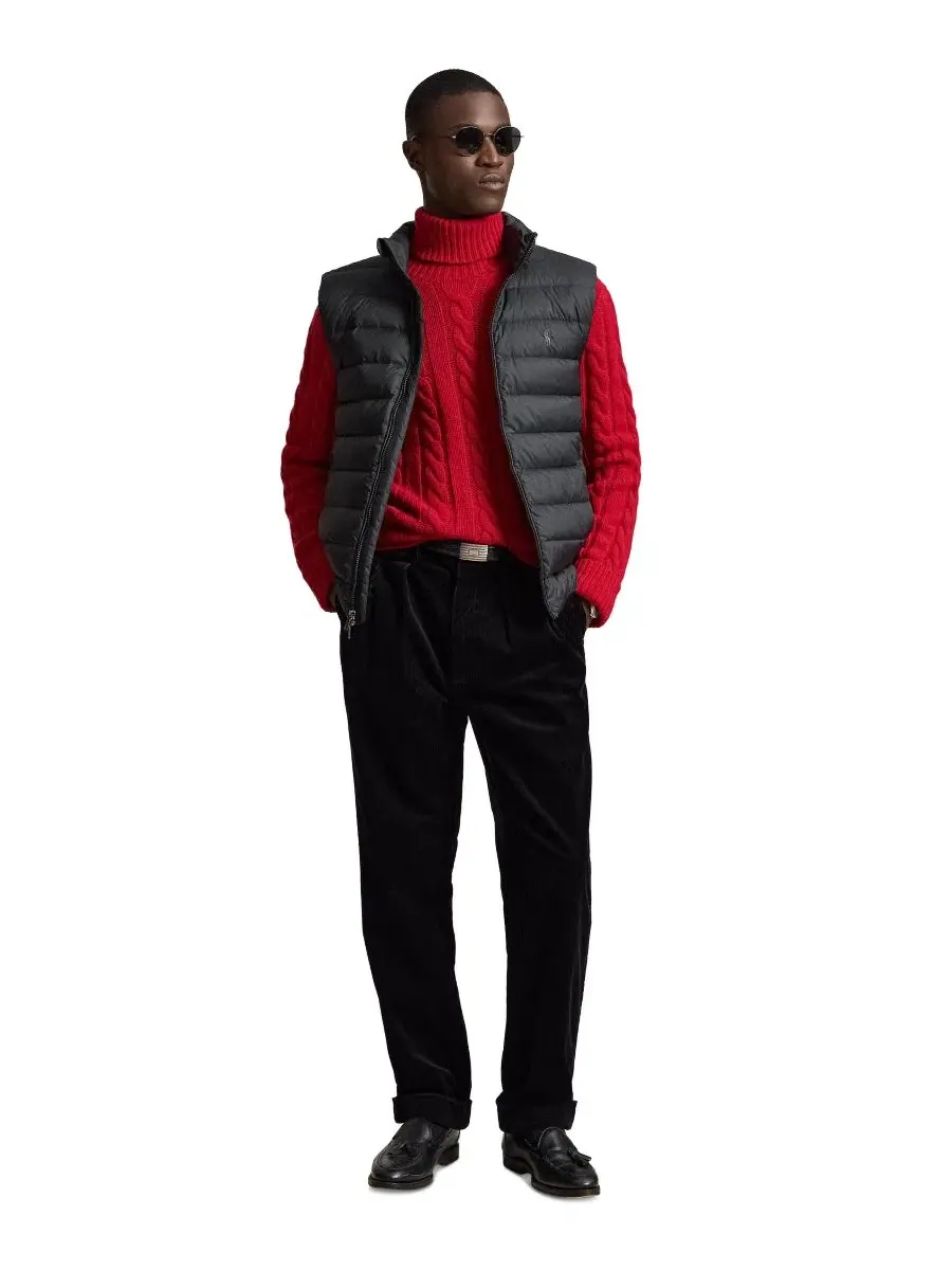 Утепленный жилет с капюшоном, модель The Colden Polo Ralph Lauren — изображение 2 из 6, черный