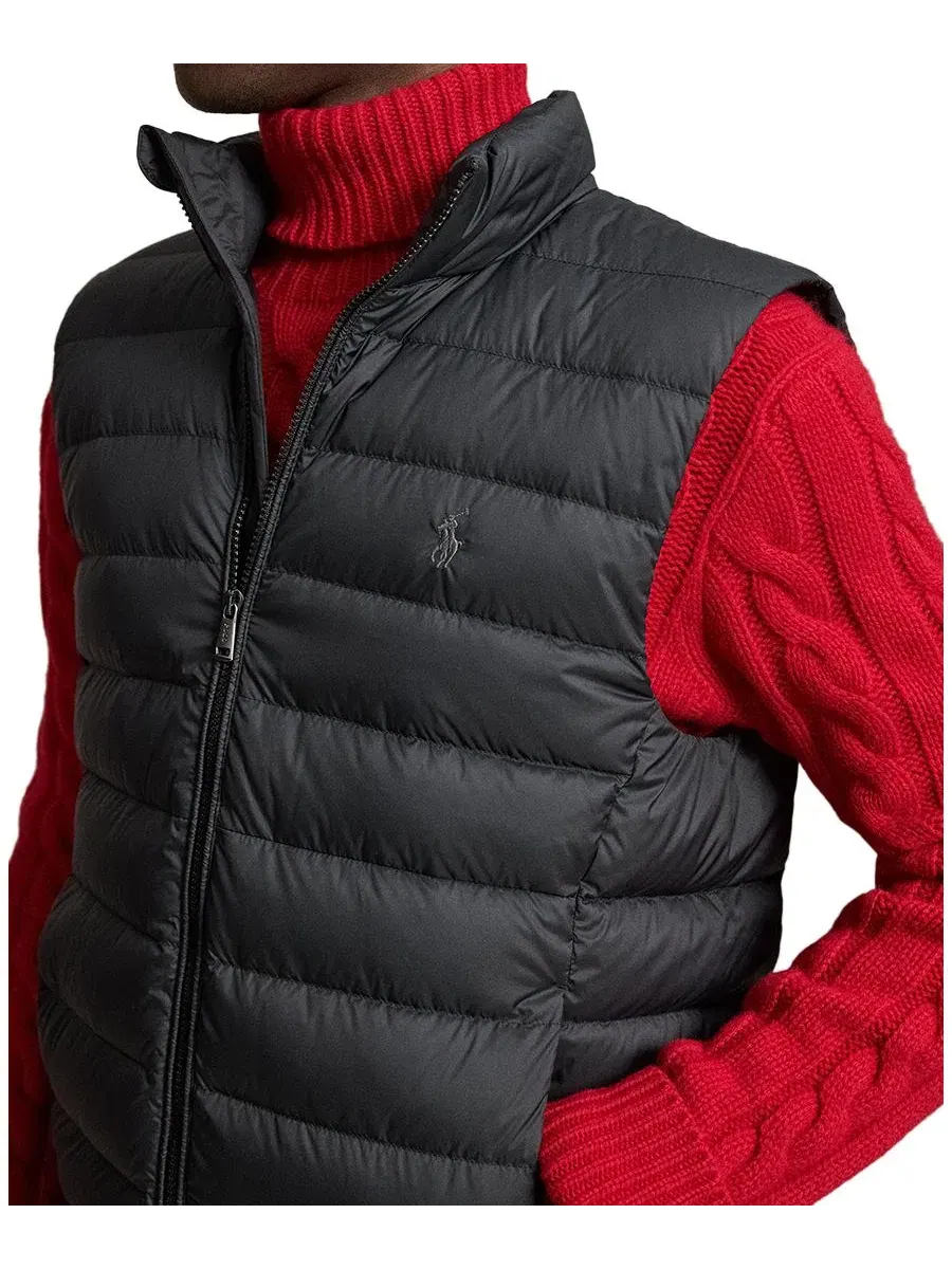 Утепленный жилет с капюшоном, модель The Colden Polo Ralph Lauren — изображение 3 из 6, черный