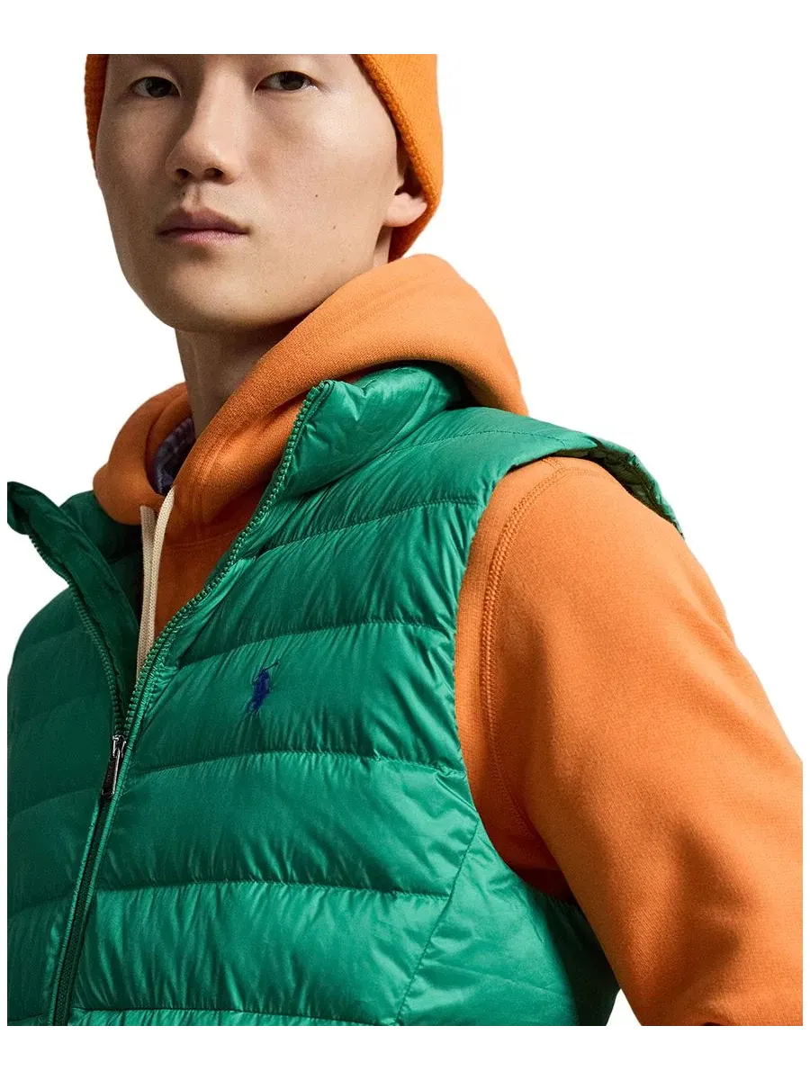 Мужской жилет The Colden Packable с наполнением из пуха Polo Ralph Lauren — изображение 4 из 7, зеленый