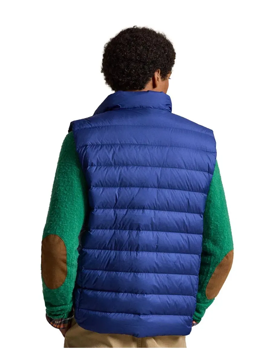Мужской жилет утепленный с капюшоном The Colden Packable Down Vest Polo Ralph Lauren — изображение 4 из 6, синий