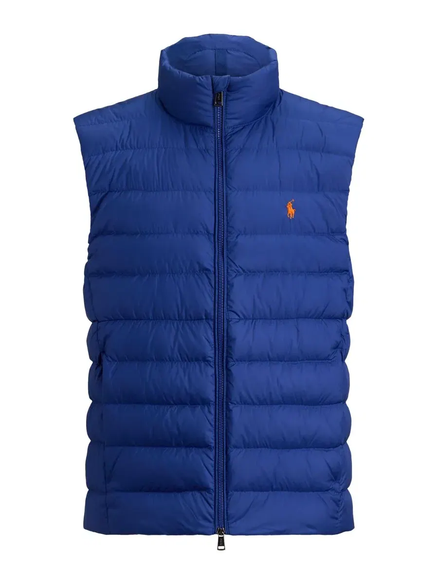 Мужской жилет утепленный с капюшоном The Colden Packable Down Vest Polo Ralph Lauren — изображение 5 из 6, синий