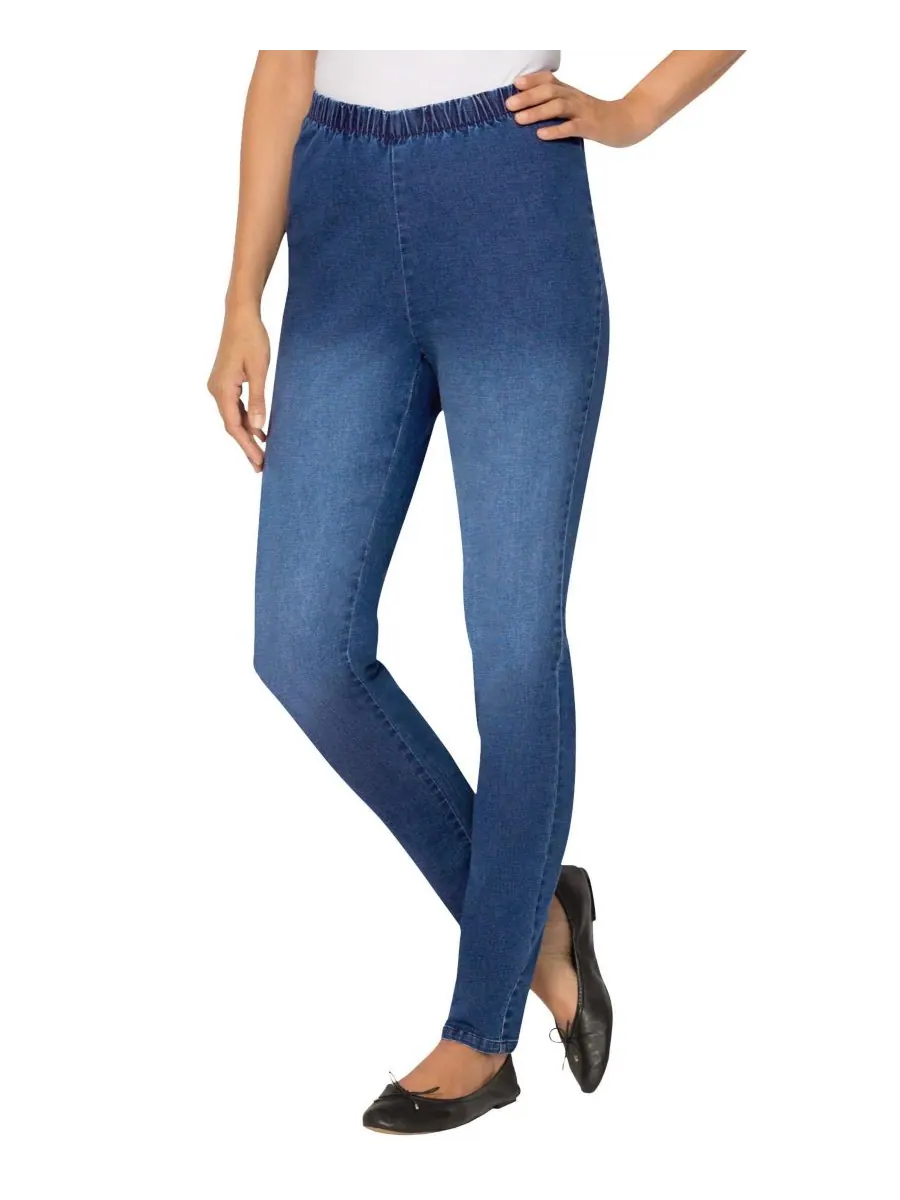 Женские джинсы Within Pull-On с эластичным поясом из эластичного денима Fineline Woman Within