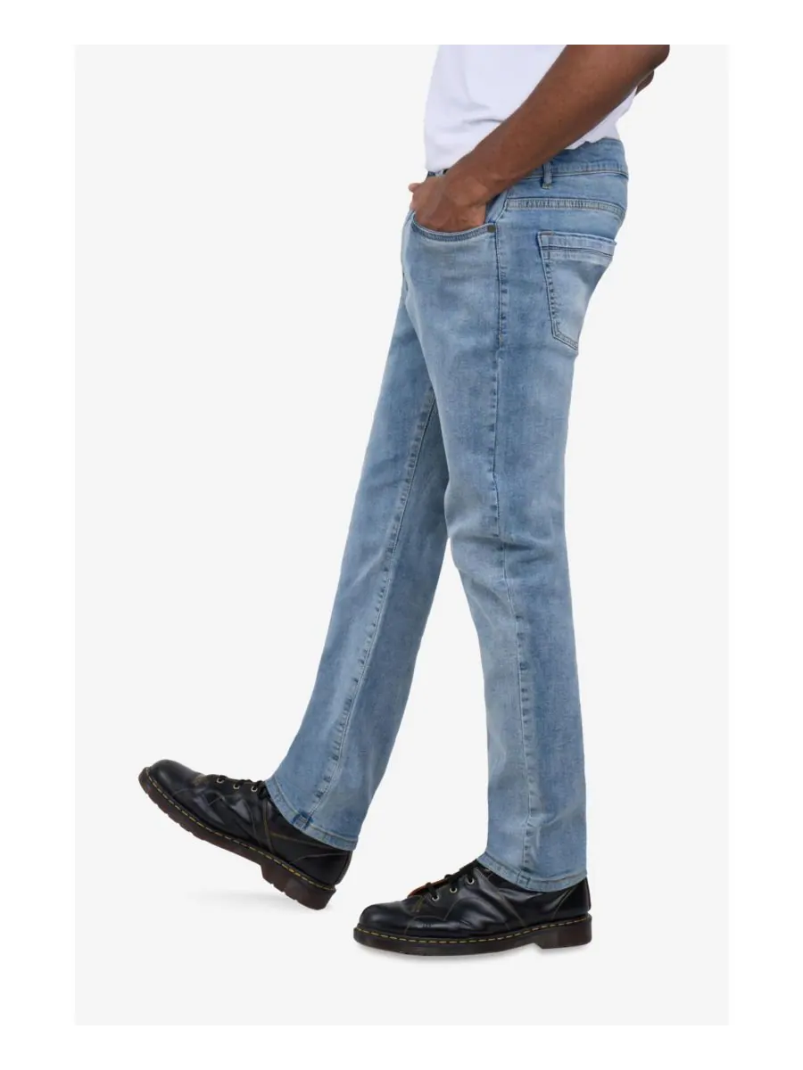 Мужские джинсы SPRING + MERCER Super Soft Slim Fit SPRING + MERCER — изображение 3 из 6, средняя отмывка