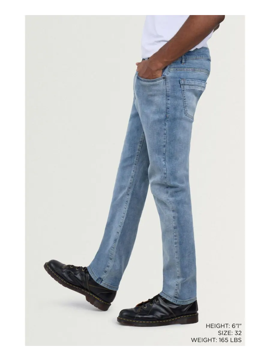 Мужские джинсы SPRING + MERCER Super Soft Slim Fit SPRING + MERCER — изображение 6 из 6, средняя отмывка