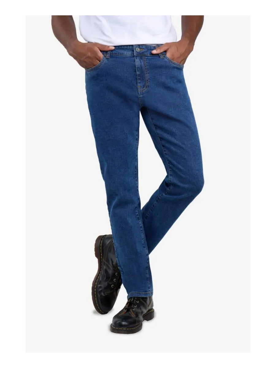 Мужские джинсы SPRING + MERCER Super Soft Slim Fit SPRING + MERCER — изображение 4 из 6, синий