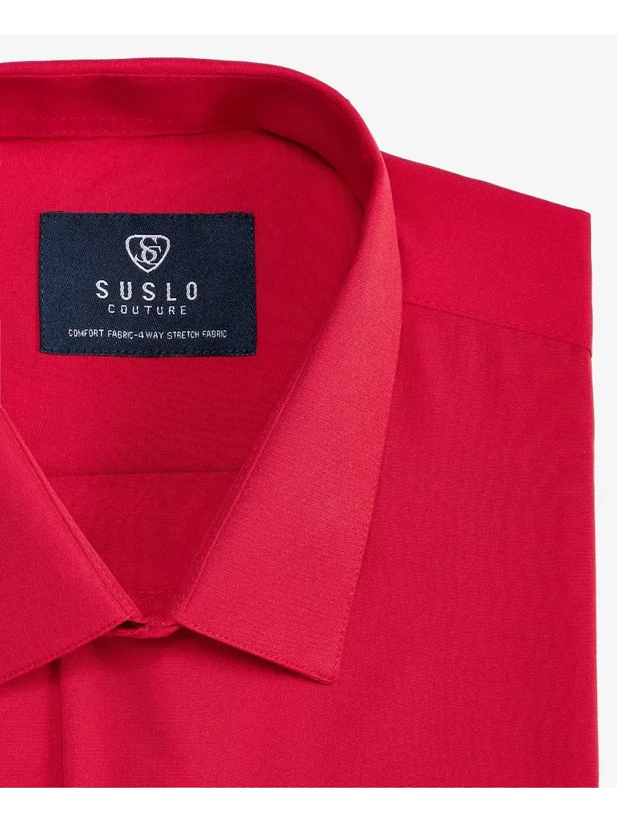 Рубашка с коротким рукавом Suslo Couture — изображение 5 из 6, красный
