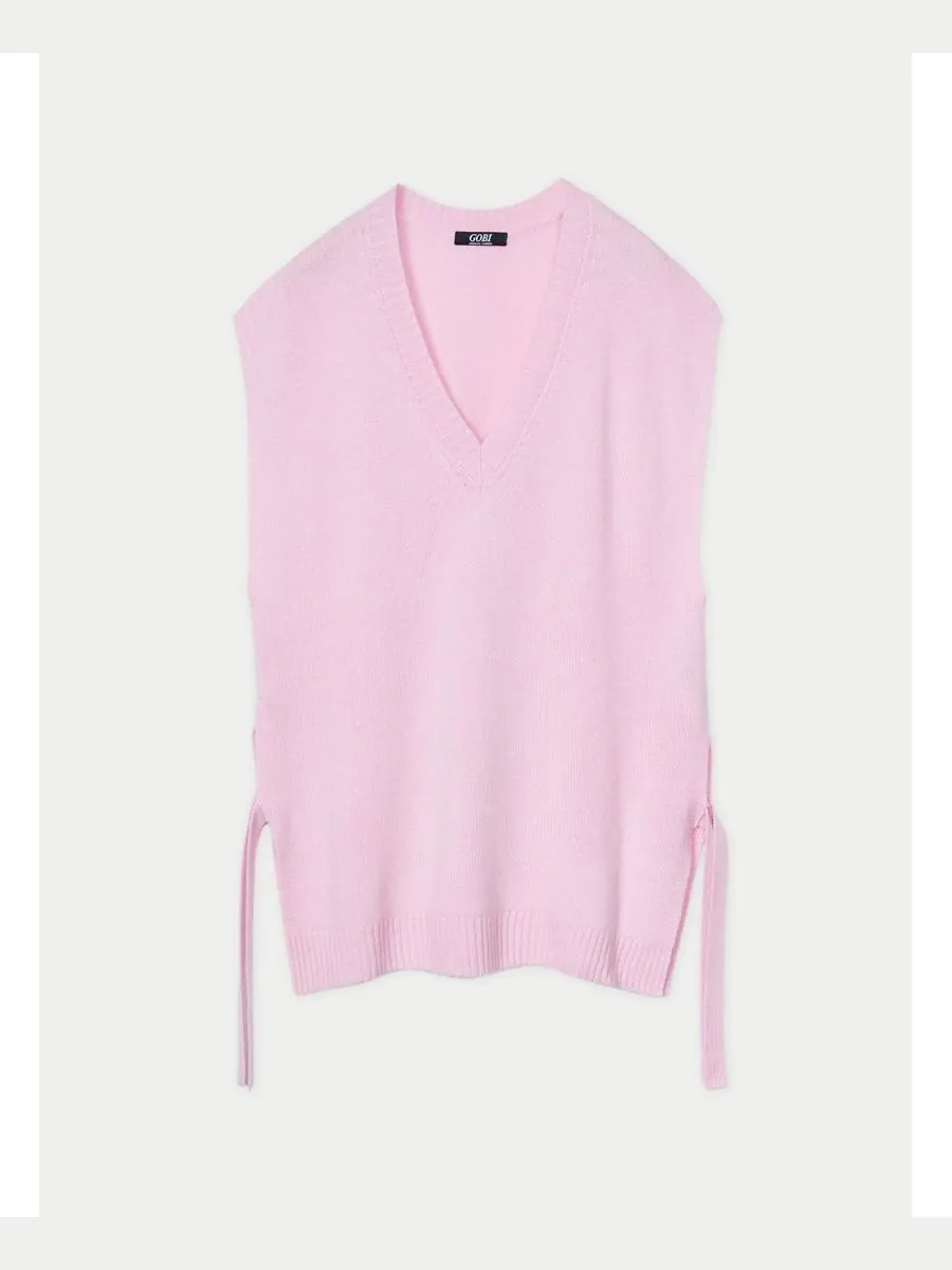 Кашемировый топ для беременных с V-образным вырезом Gobi Cashmere — изображение 9 из 9, розовый-розовый