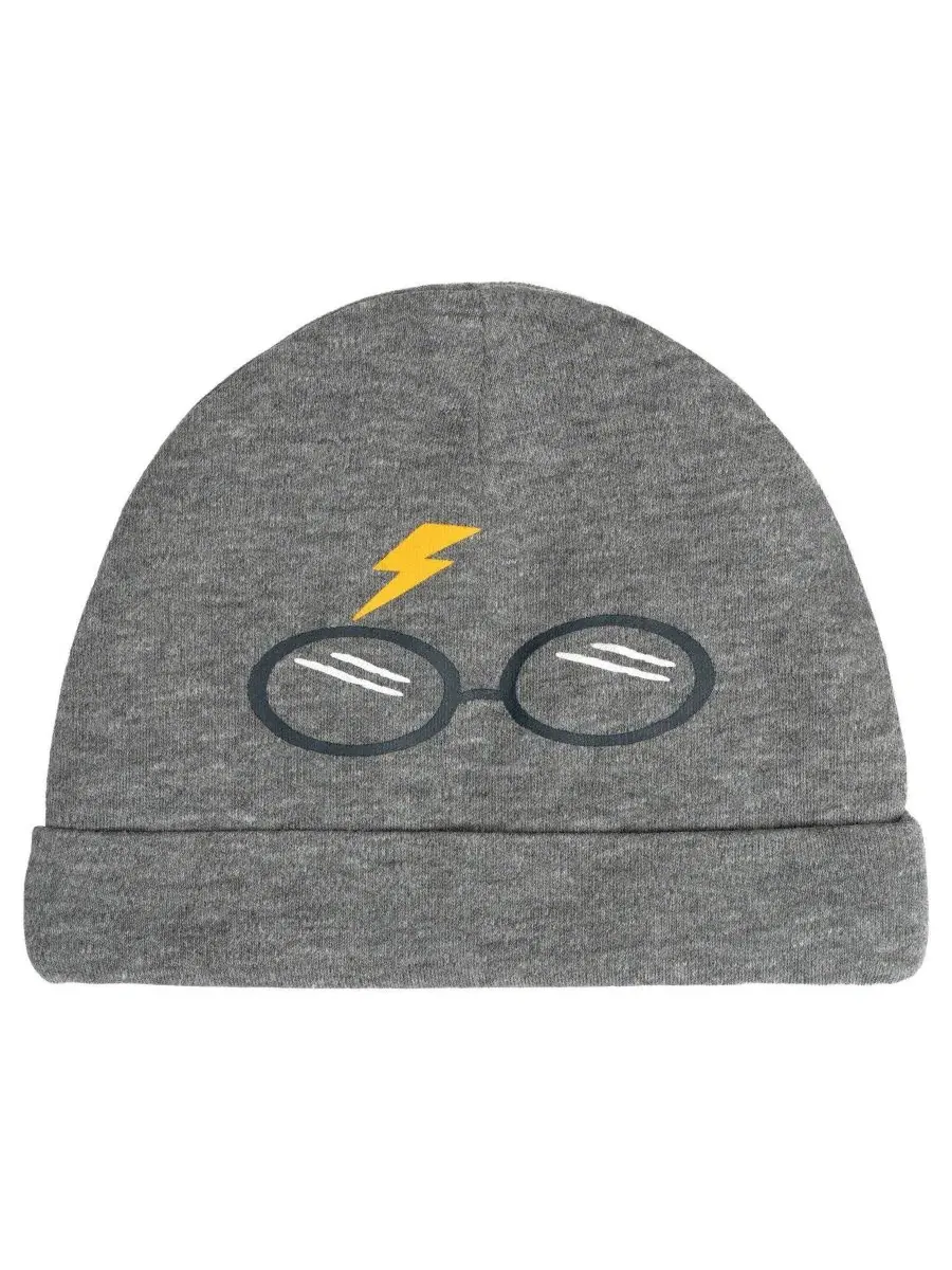 Комплект боди и шапки Harry Potter, с принтом — изображение 2 из 3, серый