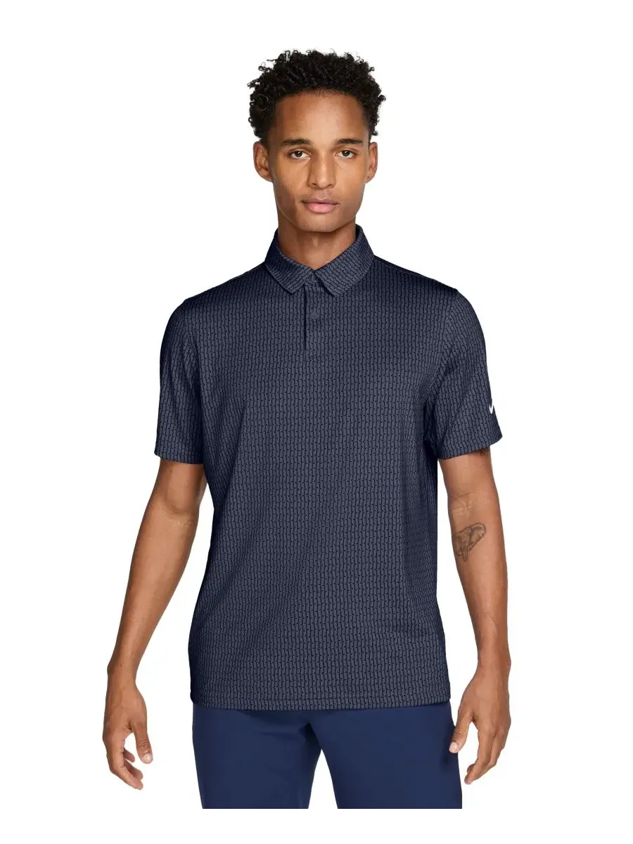 Поло Nike Velocity Dri-FIT для гольфа, мужское — изображение 1 из 3, темно-синий/белый