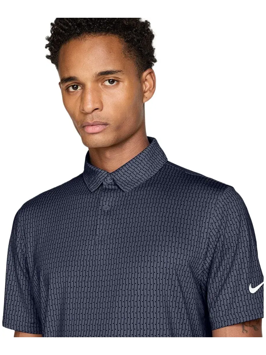 Поло Nike Velocity Dri-FIT для гольфа, мужское — изображение 2 из 3, темно-синий/белый