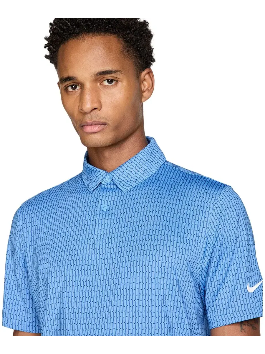 Гольф-рубашка поло Nike Velocity Dri-FIT — изображение 2 из 3, синий/белый