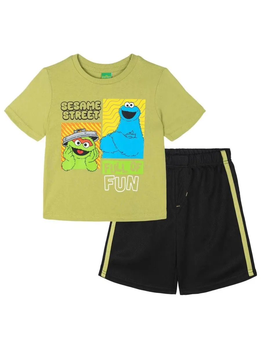 Комплект из футболки и шорт с принтом Sesame Street