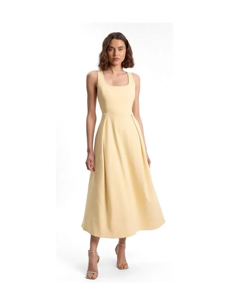 Платье миди с полной юбкой Karen Millen — желтый