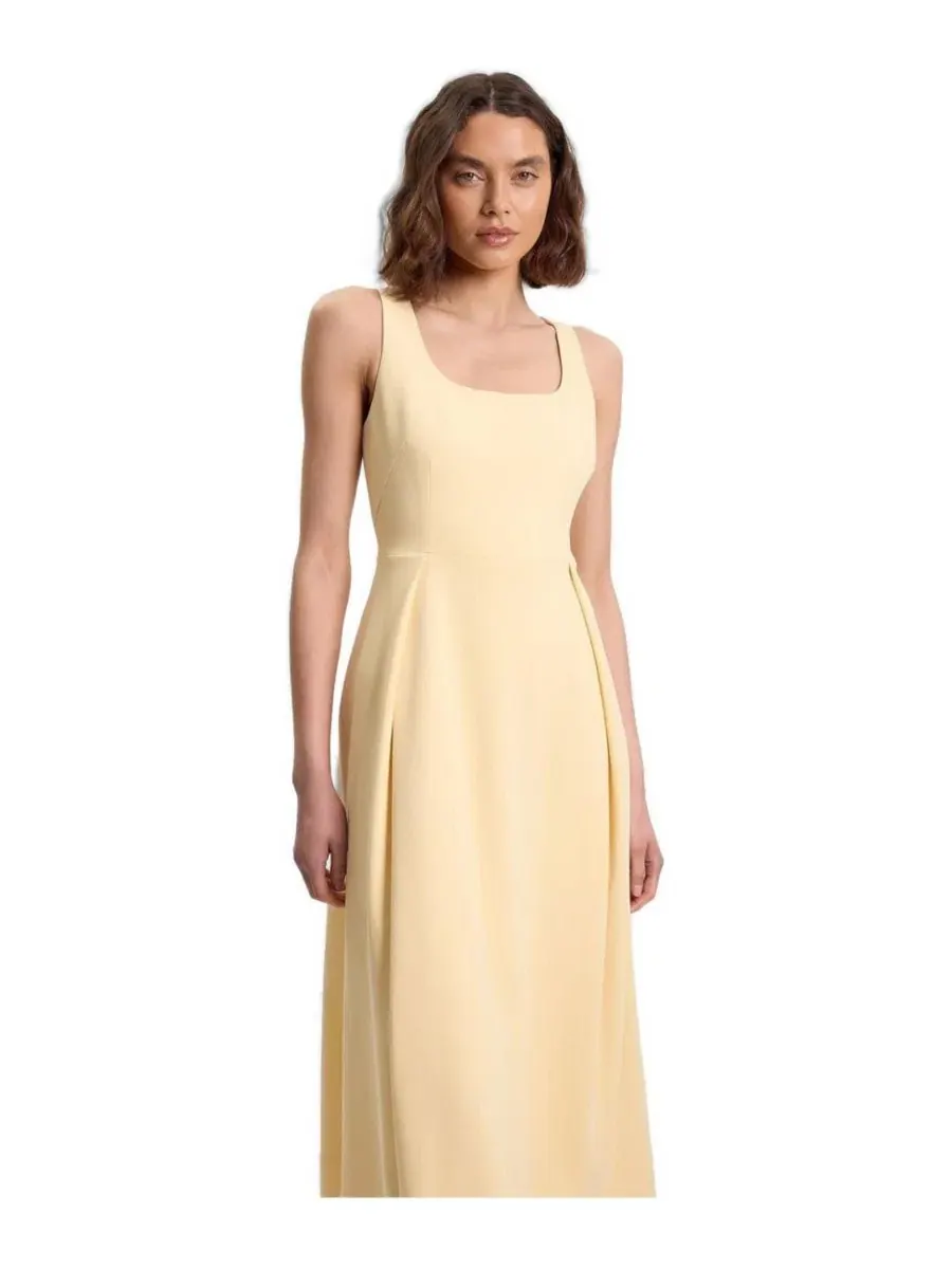 Платье миди с полной юбкой Karen Millen — изображение 2 из 4, желтый