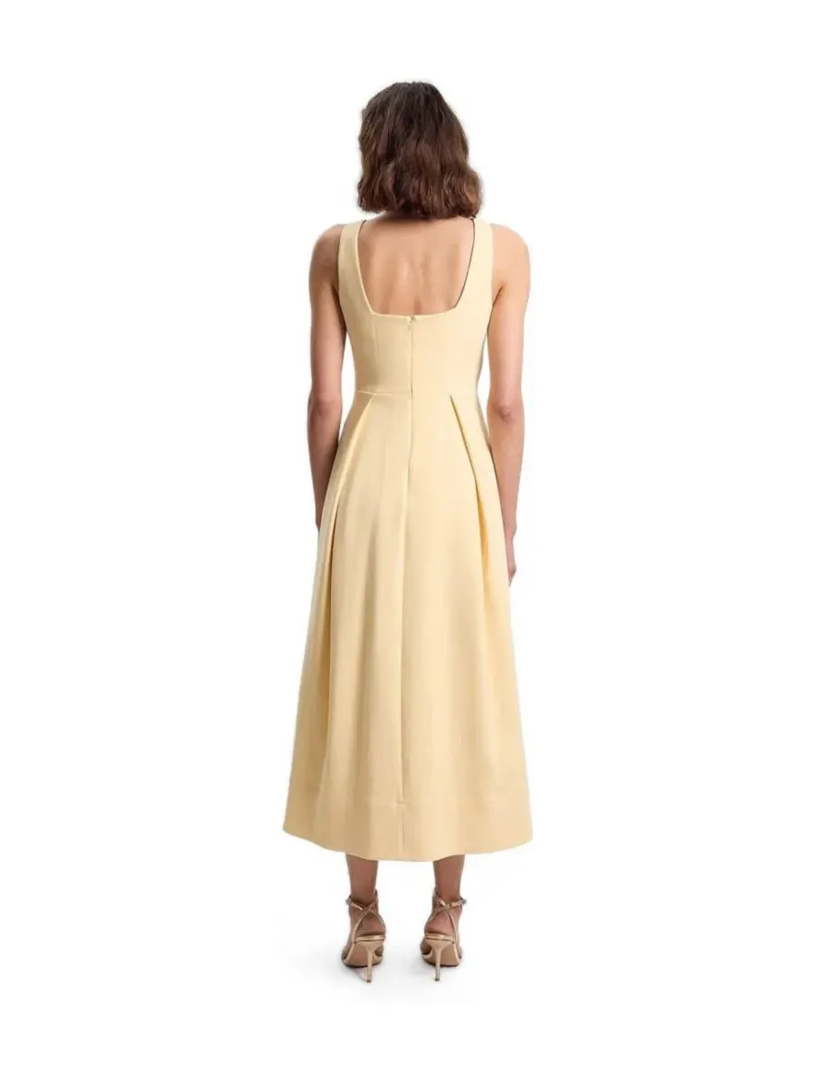 Платье миди с полной юбкой Karen Millen — изображение 3 из 4, желтый