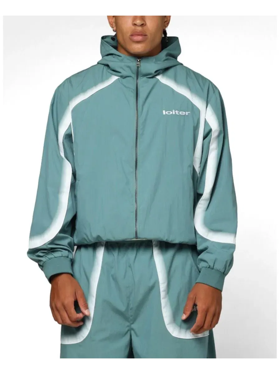 Куртка-ветровка Spray Day Track Jacket Loiter — изображение 1 из 6, бирюзовый