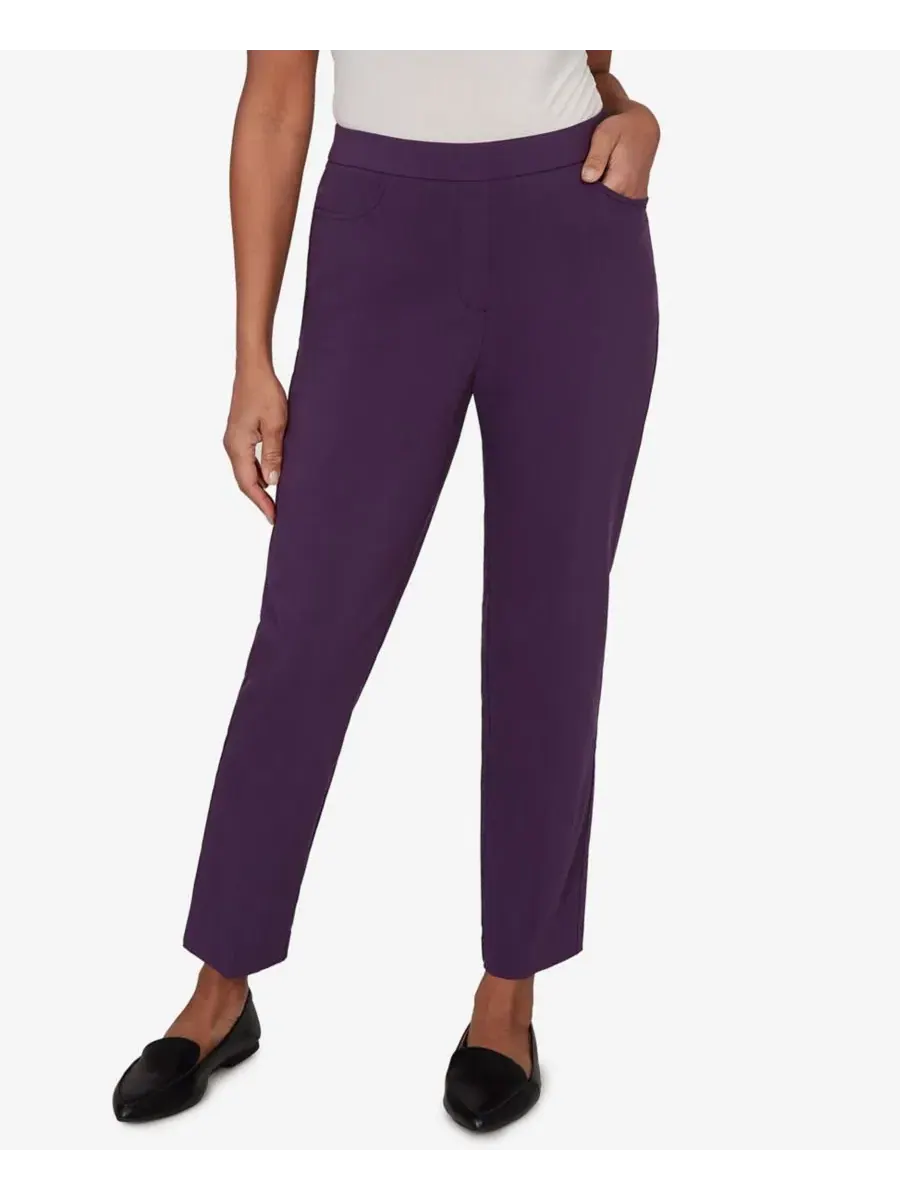 Брюки со скрытой панелью для живота, модель Petite Colored Allure Stretch Alfred Dunner