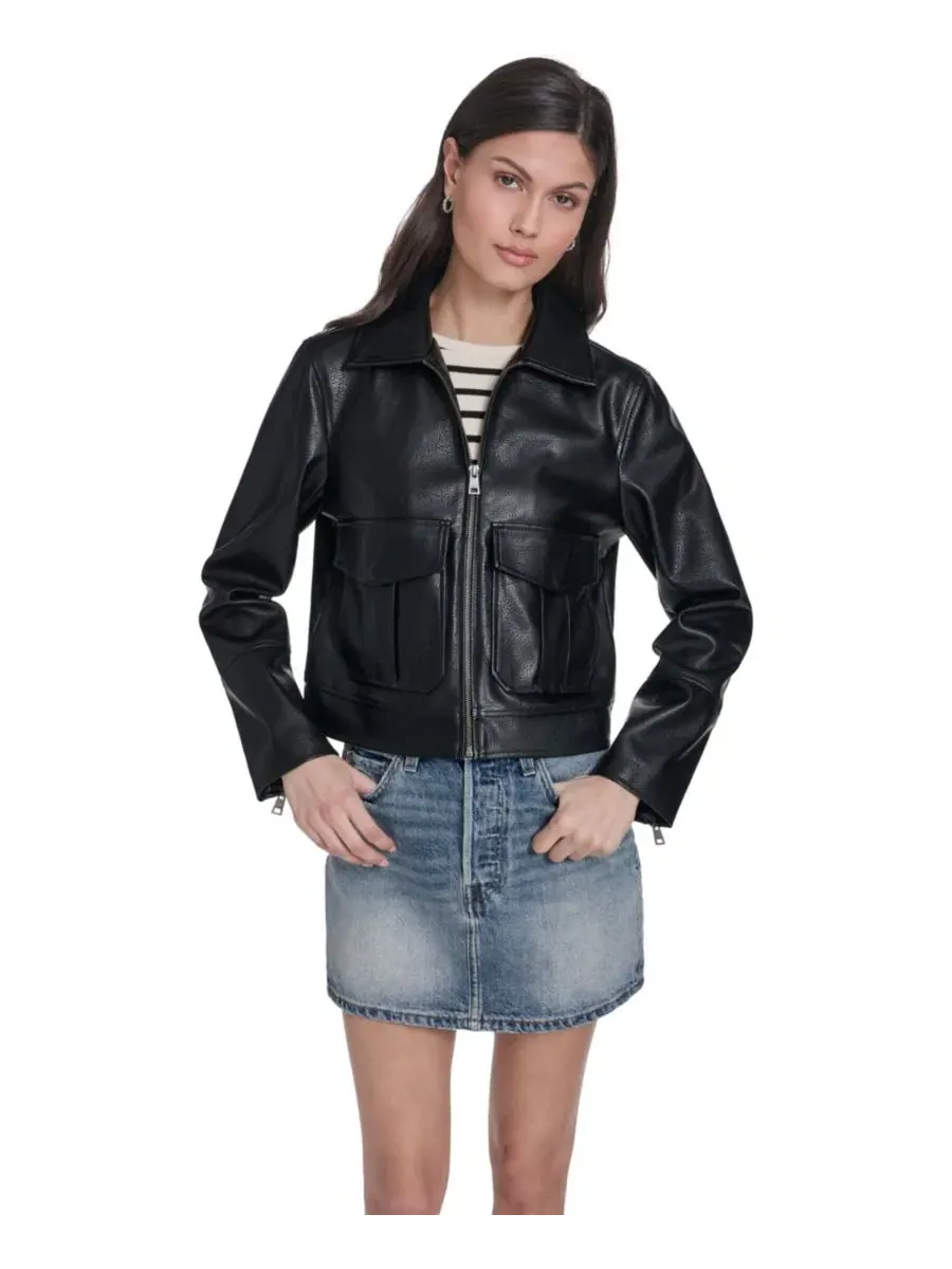 Куртка из экокожи с молнией Levi's