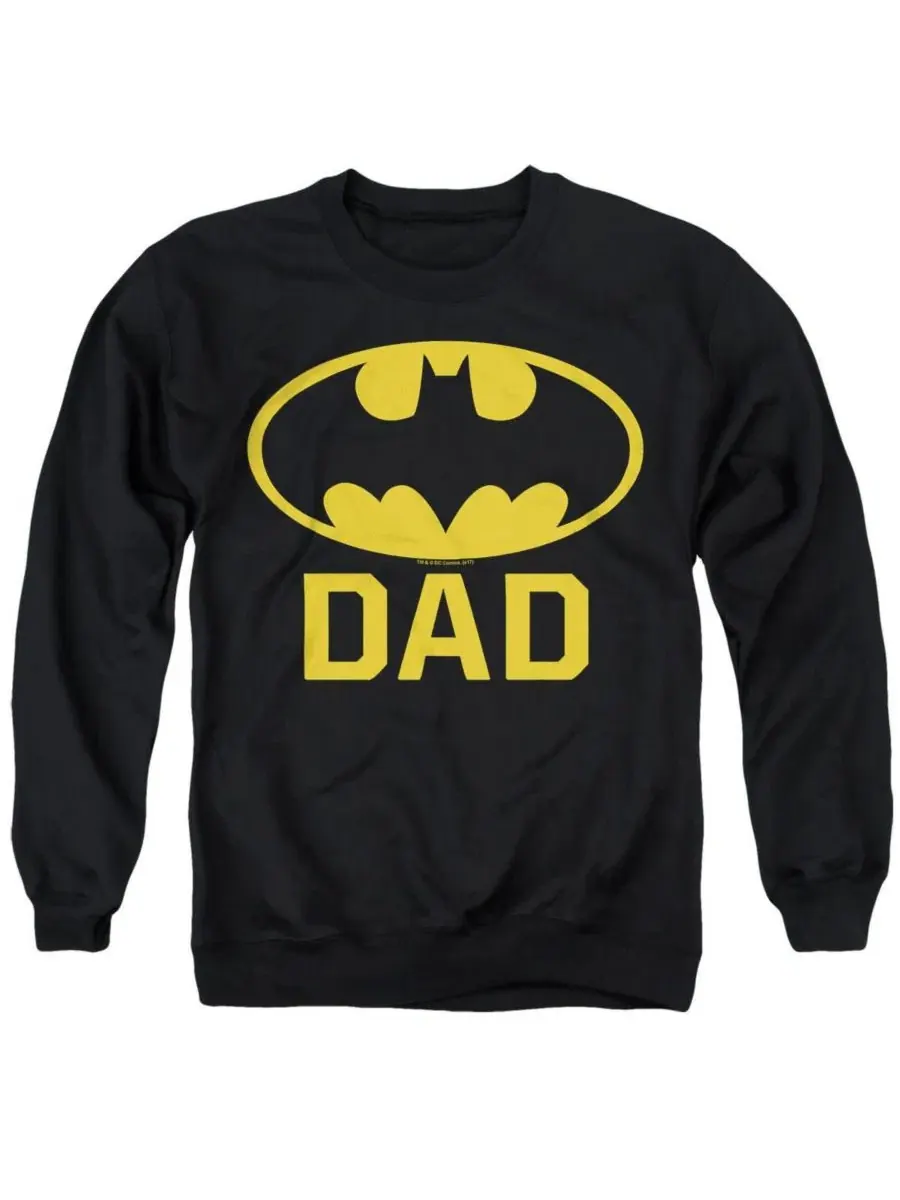 Свитшот с графическим принтом Batman Bat Dad — черный