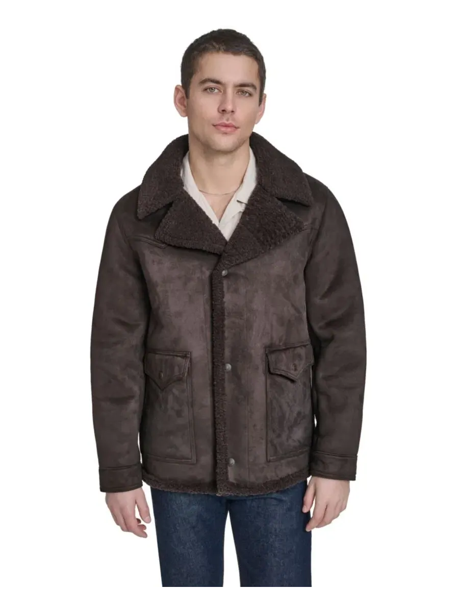 Куртка-ранчер с воротником-стойкой, модель Laydown Collar Classic-Fit Rancher Jacket Levi's — изображение 1 из 5, коричневый