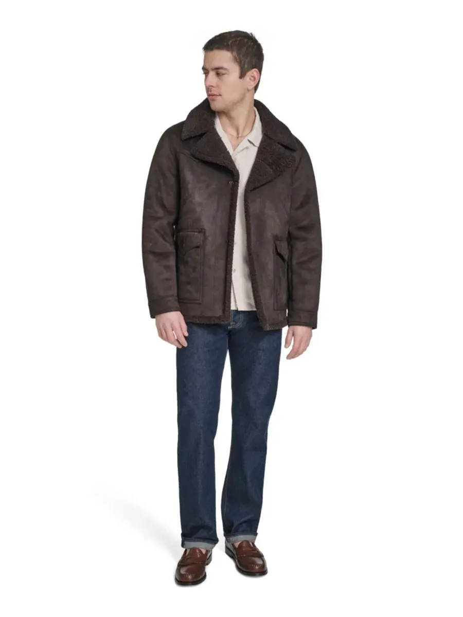 Куртка-ранчер с воротником-стойкой, модель Laydown Collar Classic-Fit Rancher Jacket Levi's — изображение 2 из 5, коричневый
