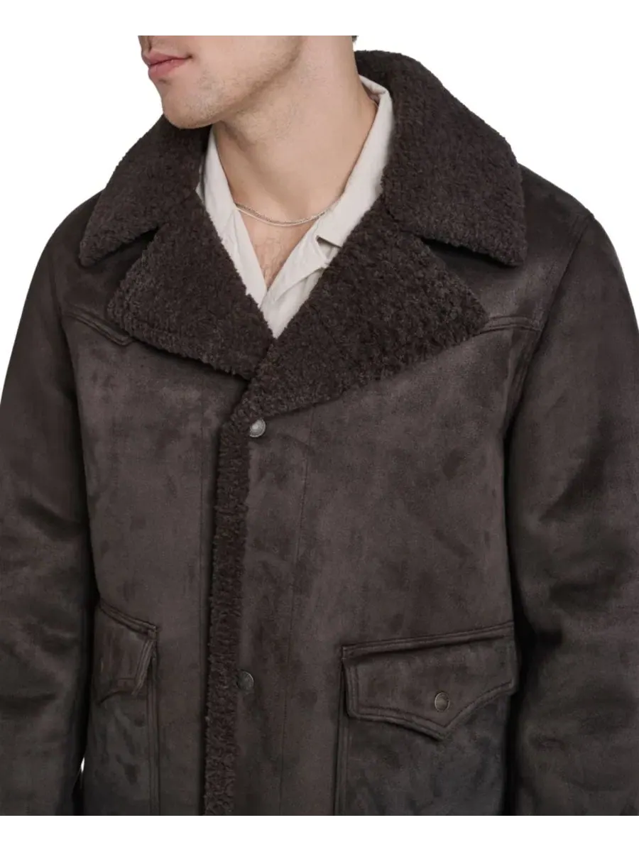 Куртка-ранчер с воротником-стойкой, модель Laydown Collar Classic-Fit Rancher Jacket Levi's — изображение 3 из 5, коричневый