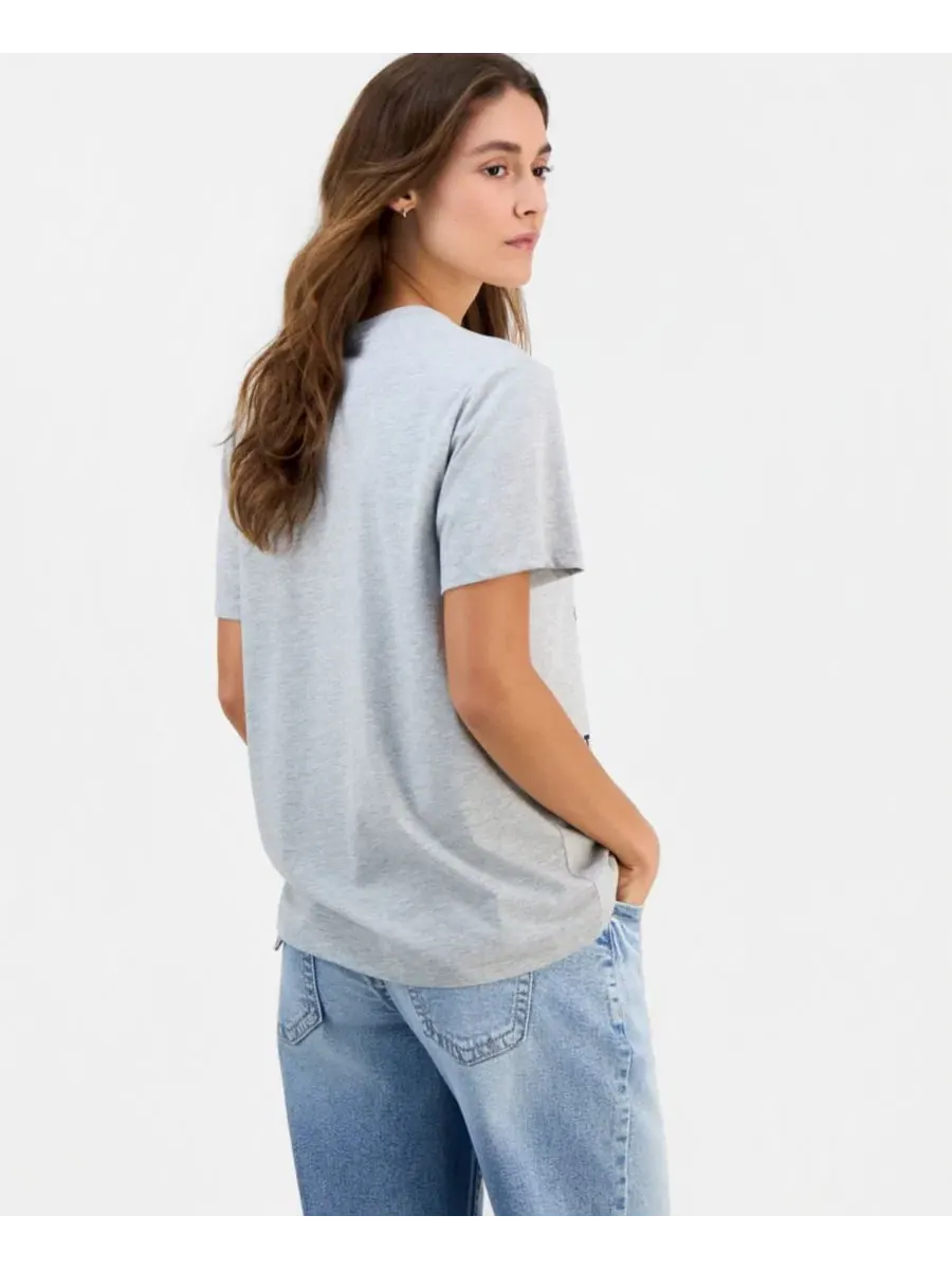 Футболка с принтом Snoopy Baseball Short-Sleeve T-Shirt Grayson Threads, The Label — изображение 2 из 4, серый