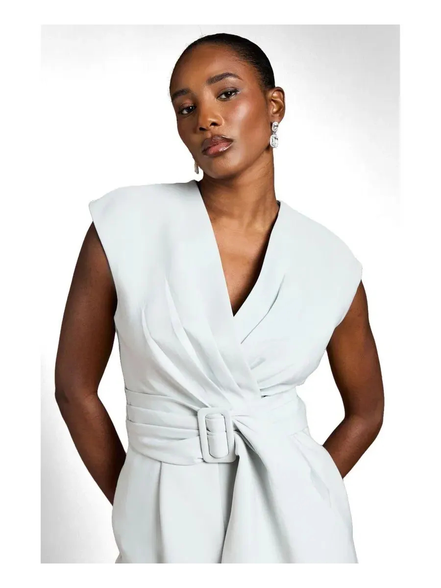 Комбинезон с поясом, без рукавов Coast — изображение 3 из 4, шалфейный