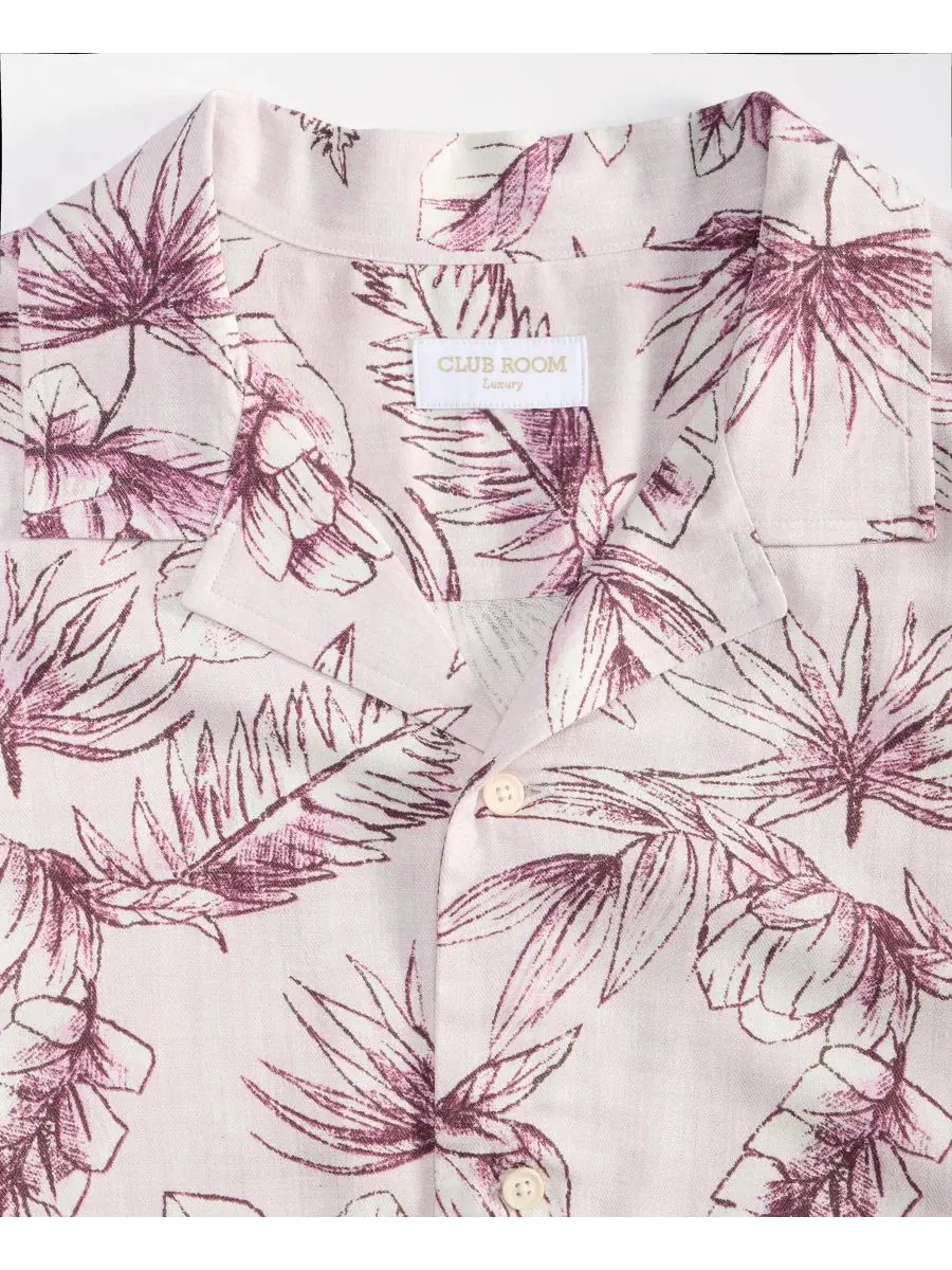 Рубашка с коротким рукавом Petal Paisley Silk Blend Club Room — изображение 5 из 5, серый