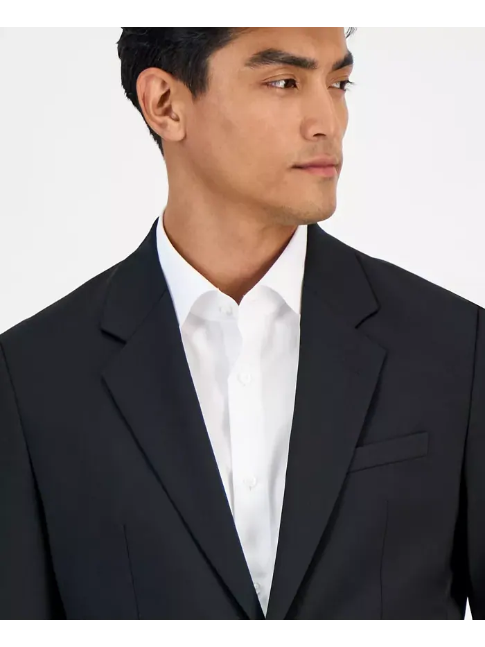 Мужской пиджак Modern-Fit из смесовой шерсти Hugo Boss — изображение 3 из 5, черный