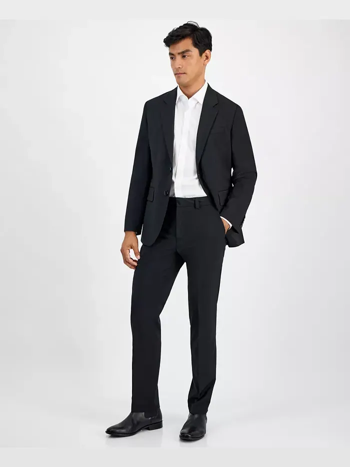 Мужской пиджак Modern-Fit из смесовой шерсти Hugo Boss — изображение 4 из 5, черный