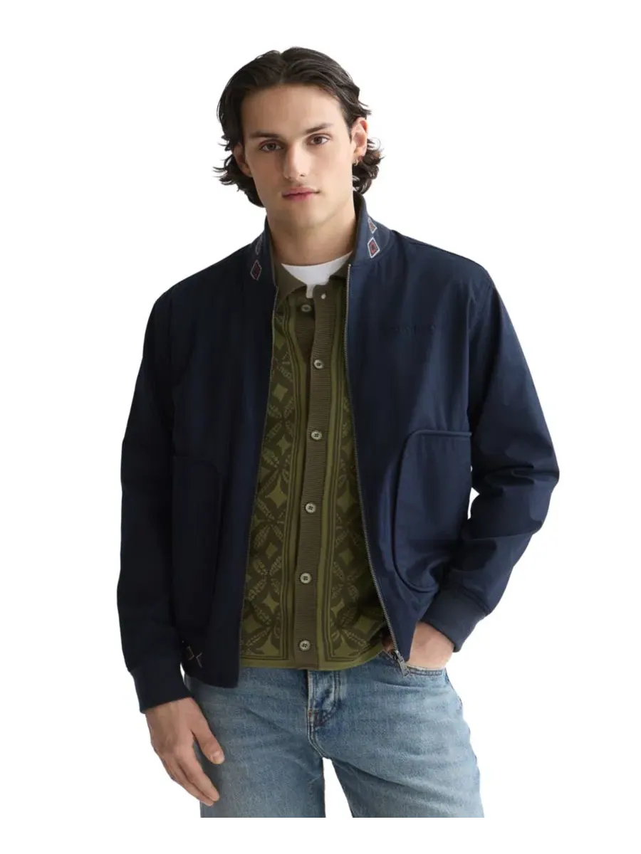 Мужская двусторонняя хлопковая куртка стандартного кроя с принтом SCOTCH & SODA — зеленый
