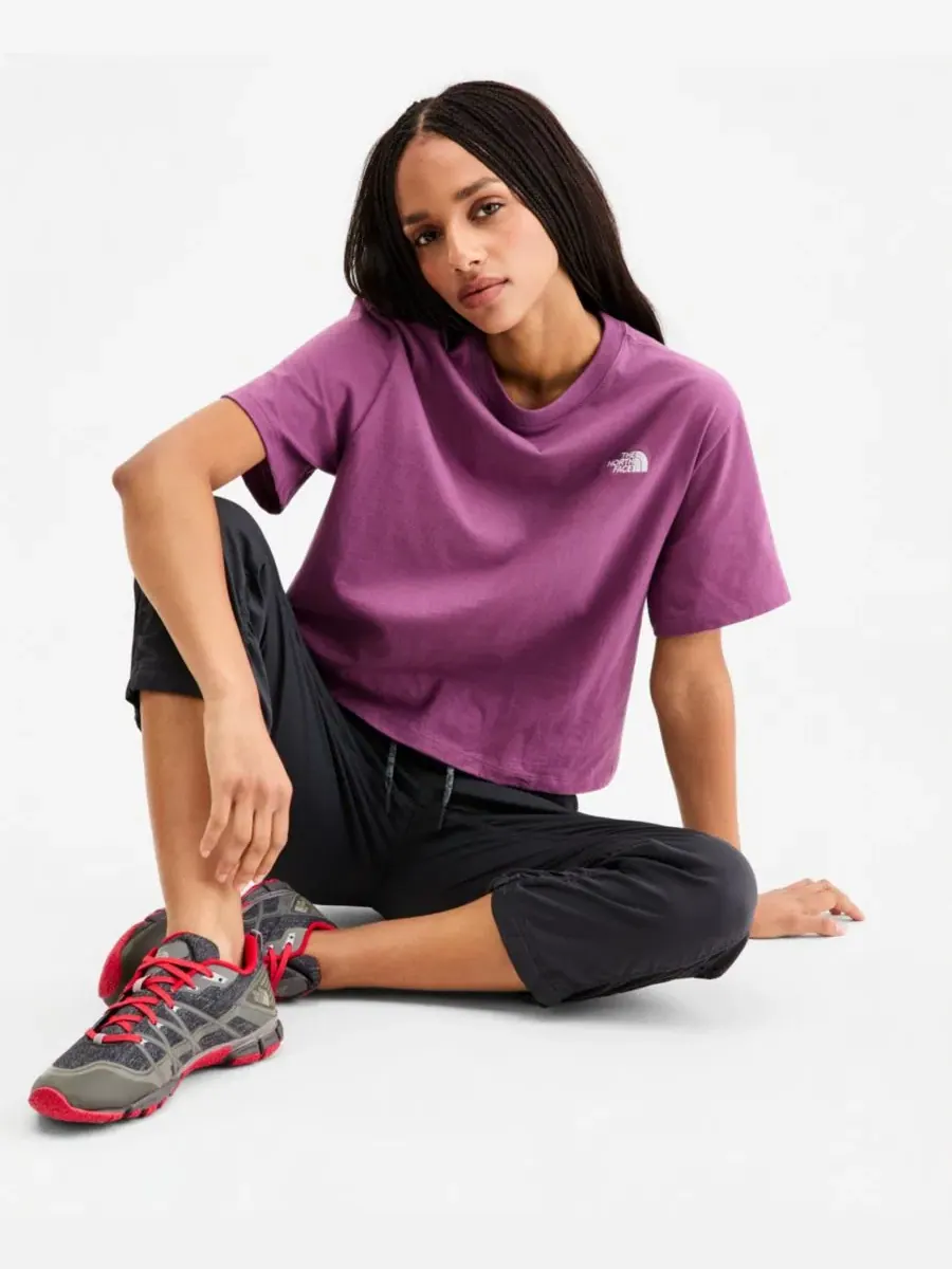 Женская укороченная футболка Evolution Simple Dome The North Face — изображение 8 из 9, фиолетовый