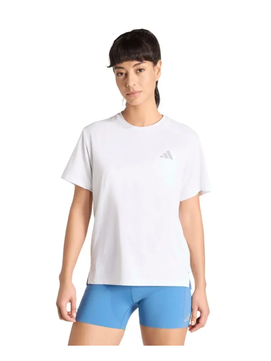 Женская футболка с круглым вырезом и короткими рукавами adidas — изображение 1 из 5, белый