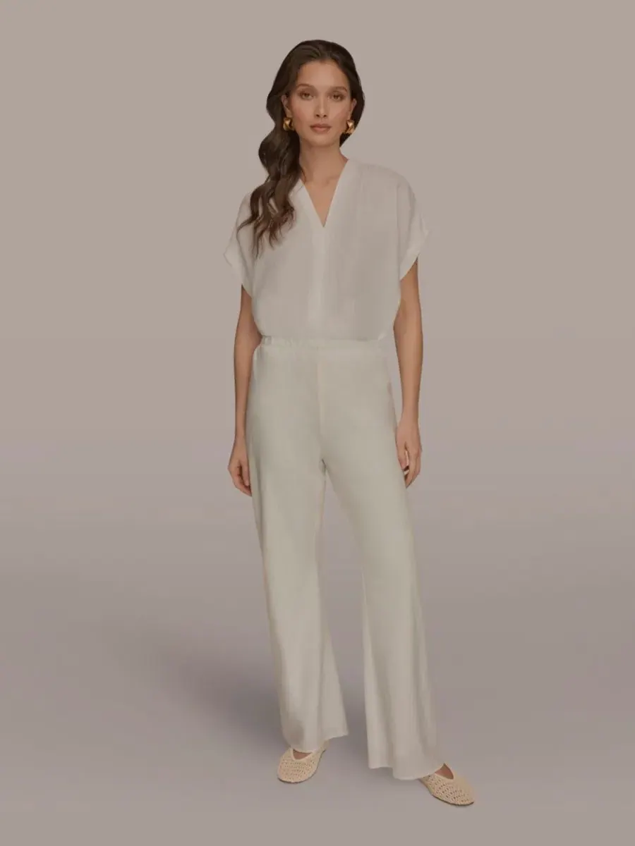 Женские брюки со средней посадкой Donna Karan Weekend — изображение 5 из 6, бежевый