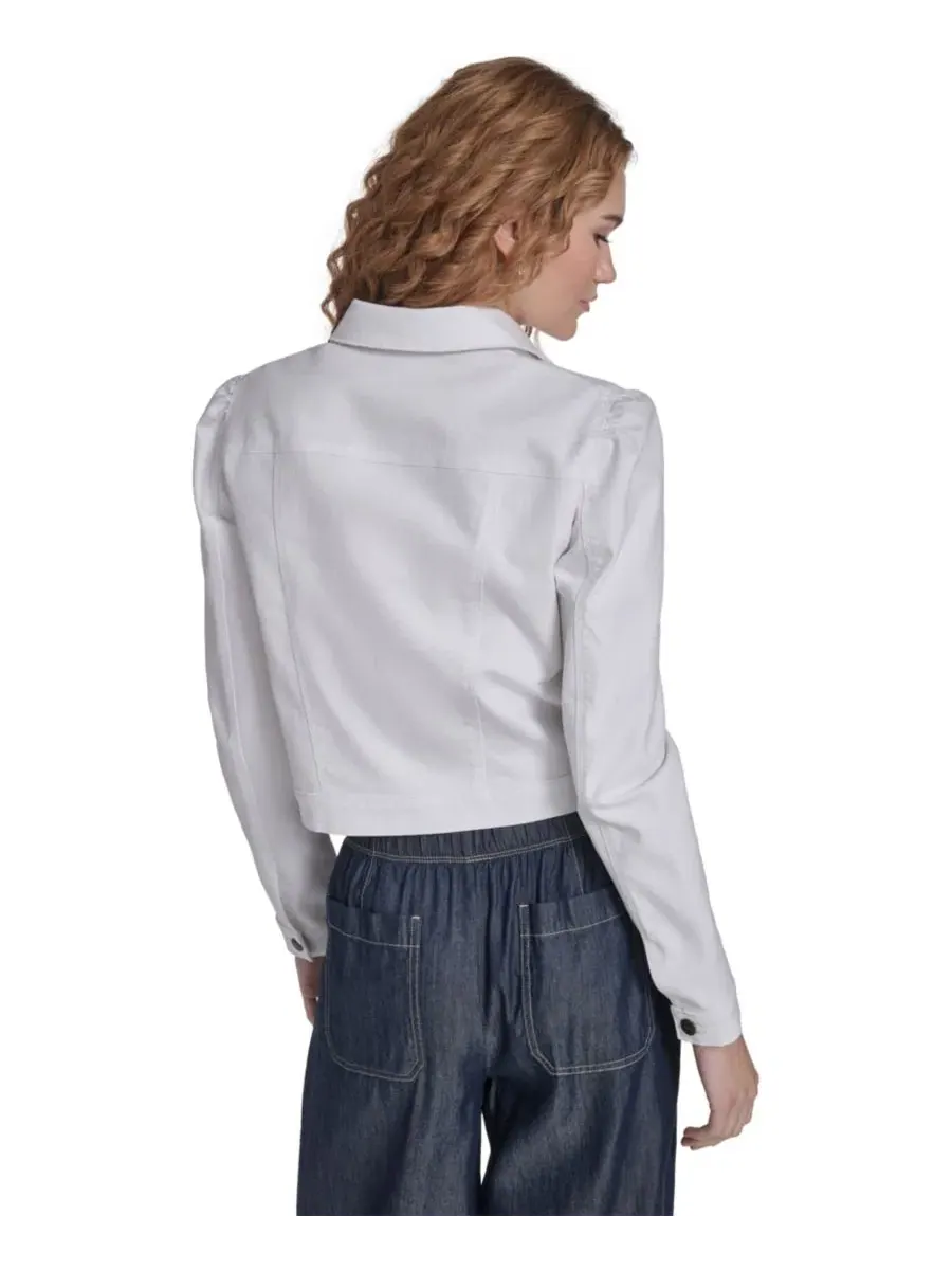 Классическая женская джинсовая куртка-тракер Nautica Jeans — изображение 4 из 6, белый