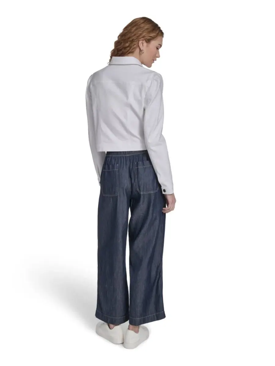 Классическая женская джинсовая куртка-тракер Nautica Jeans — изображение 5 из 6, белый