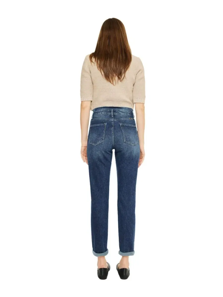 Женские джинсы Chantal Ultra High Rise Mom Jeans Kancan — изображение 2 из 8, синий