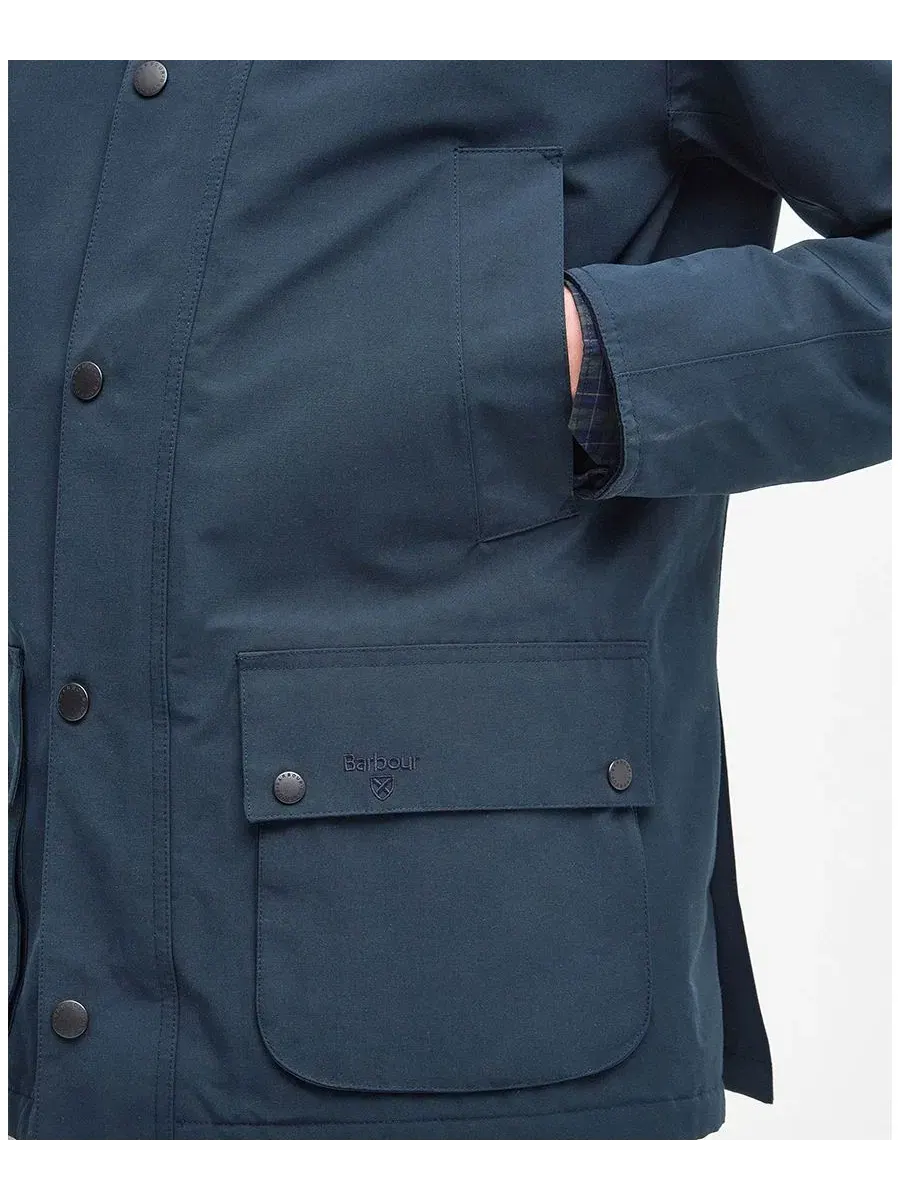 Мужская водонепроницаемая вощеная куртка Ashby с капюшоном Barbour — изображение 3 из 7, темно-синий