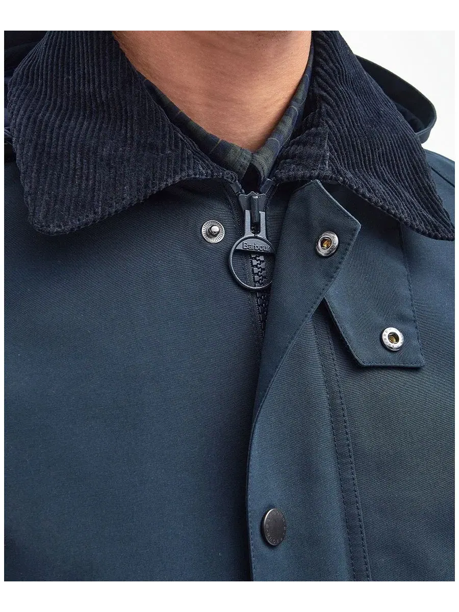 Мужская водонепроницаемая вощеная куртка Ashby с капюшоном Barbour — изображение 4 из 7, темно-синий