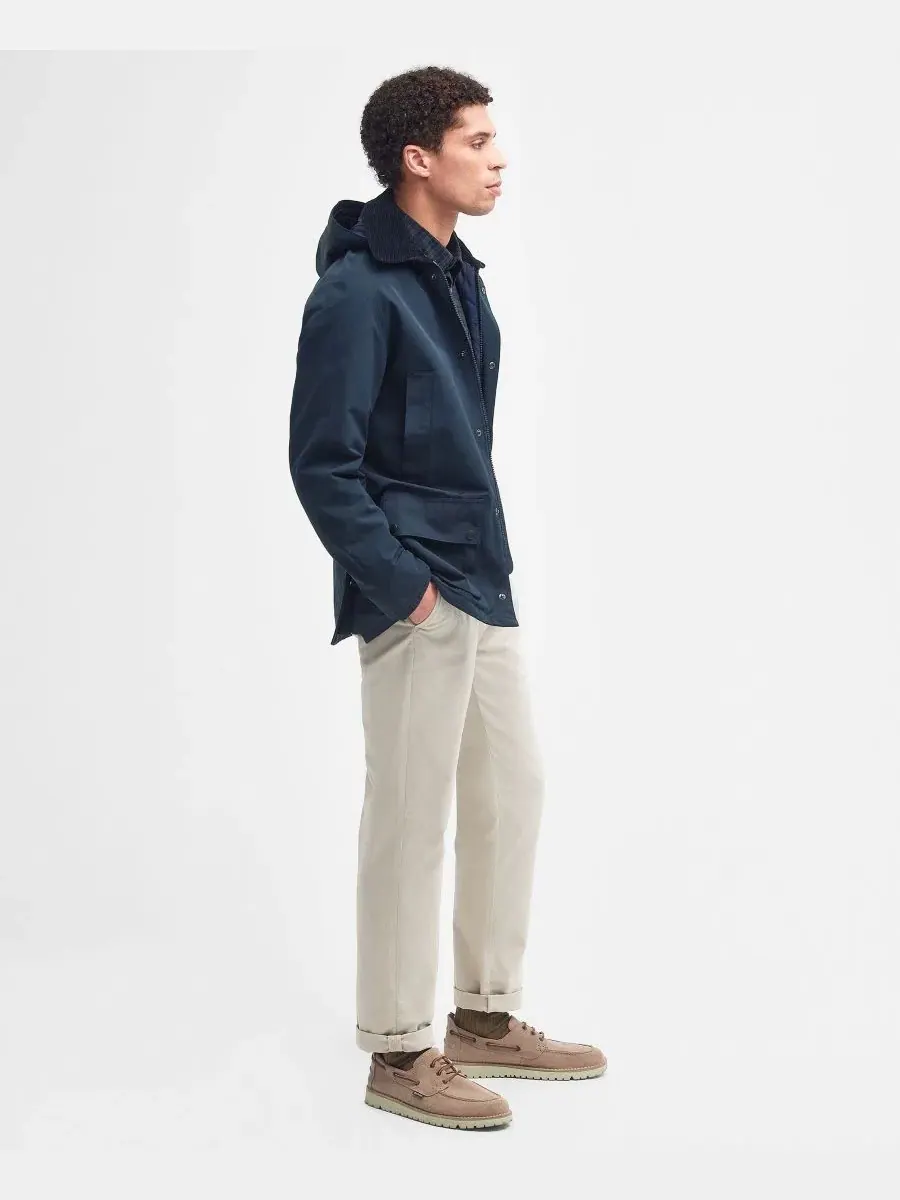 Мужская водонепроницаемая вощеная куртка Ashby с капюшоном Barbour — изображение 6 из 7, темно-синий