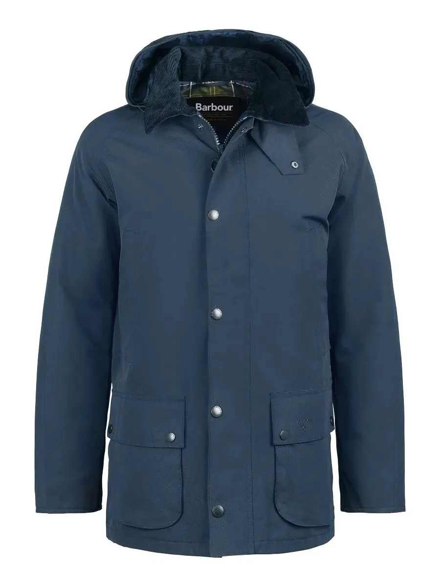 Мужская водонепроницаемая вощеная куртка Ashby с капюшоном Barbour — изображение 7 из 7, темно-синий