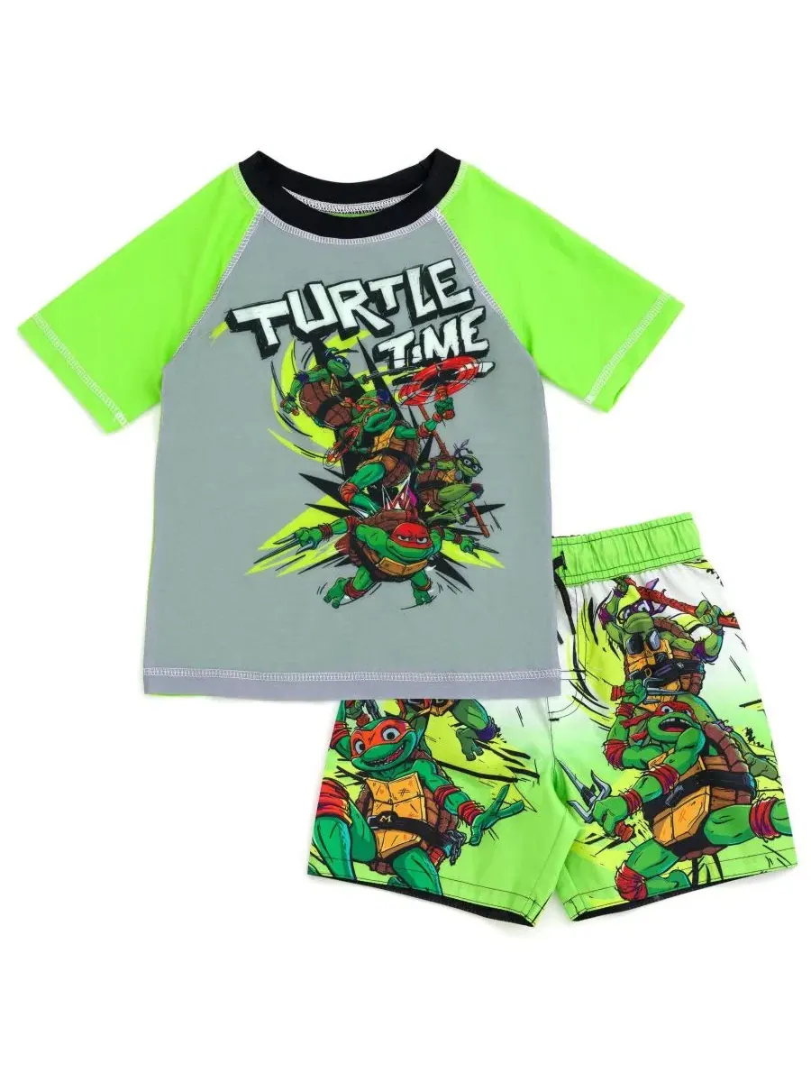 Детский комплект для плавания с защитной футболкой и плавками Teenage Mutant Ninja Turtles — изображение 1 из 3