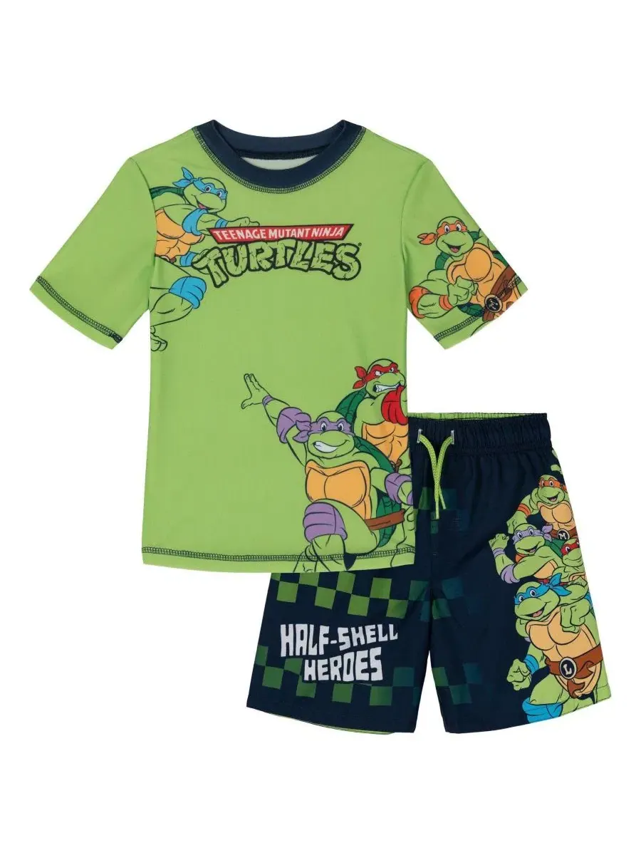 Комплект для плавания из двух предметов с рашгардом и плавками Teenage Mutant Ninja Turtles