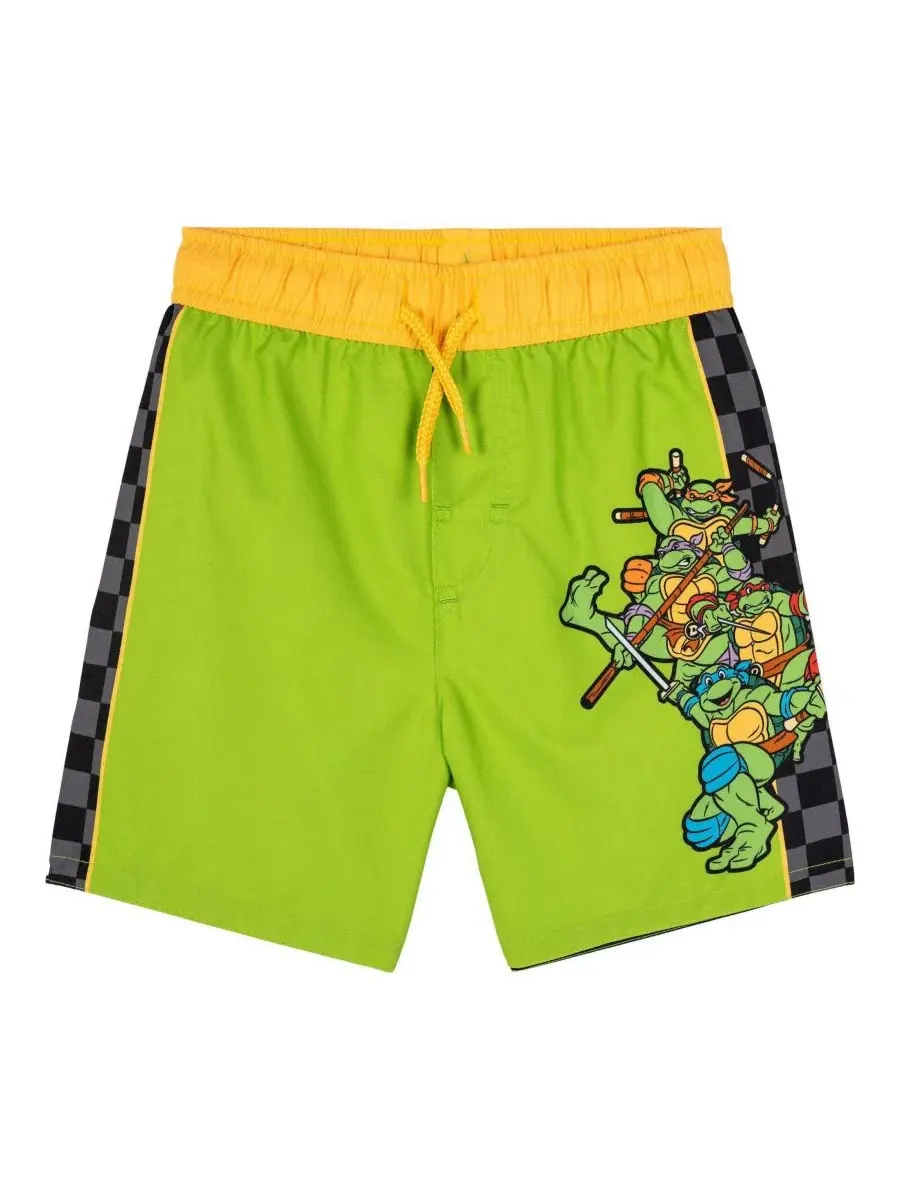 Комплект для плавания из рашгарда и плавок Teenage Mutant Ninja Turtles — изображение 2 из 3, зеленый желтый