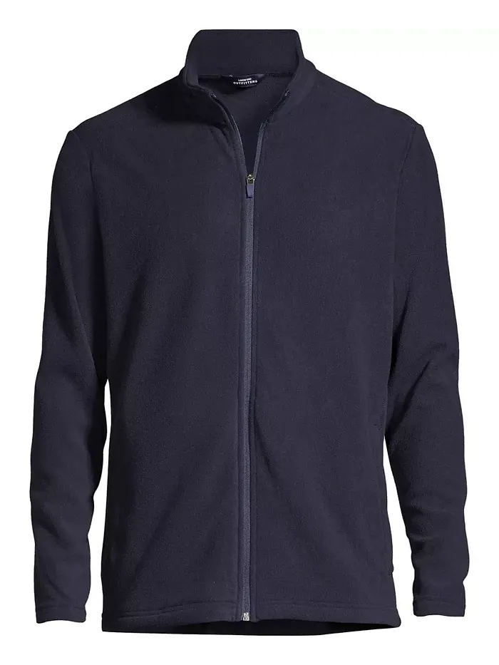 Мужская куртка Thermacheck 100 Fleece Lands' End — изображение 2 из 4, синий
