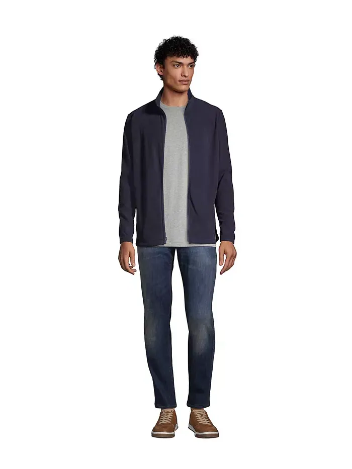 Мужская куртка Thermacheck 100 Fleece Lands' End — изображение 4 из 4, синий